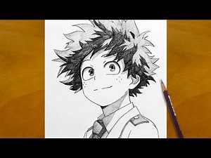 Izuku Midoriya Drawing Guide | Easy Anime Art Tutorial