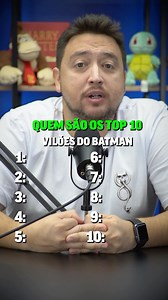 66K views · 1.2K reactions | QUEM SÃO OS TOP 10? Vilões do Batman! #trivia #dc #batman #cinema #dccomics #coringa #joker #filme | Projeto Trivia | Facebook