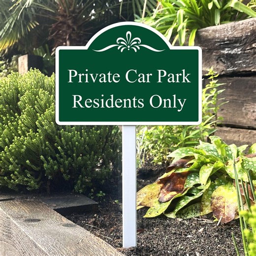 Personalised Private Parking Sign With Aluminium Stake - Etsy UK