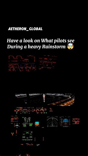Unbelievable Cockpit view during Rainstorm 🤯🌪️ #shorts