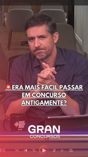 🚨Era mais fácil passar em concurso antigamente?