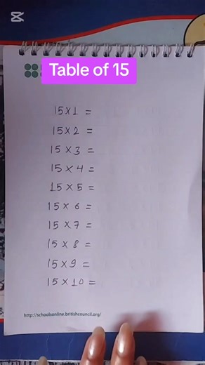Simple Method to Master Multiplication Table of 15