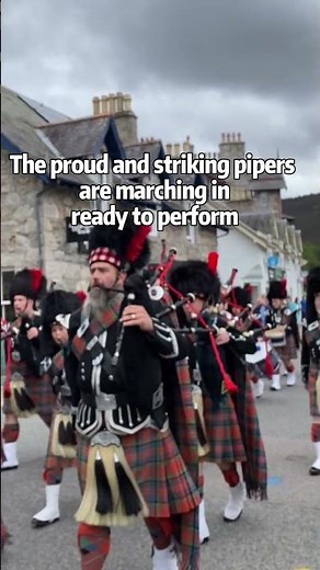 The proud and striking pipers are marching in—ready to perform#scotland #scottishfold #bagpipes