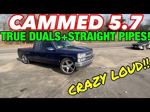 1994 Chevy Silverado CAMMED 5.7L V8 TRUE DUAL EXHAUST w/ LONG TUBE HEADERS & STRAIGHT PIPES!
