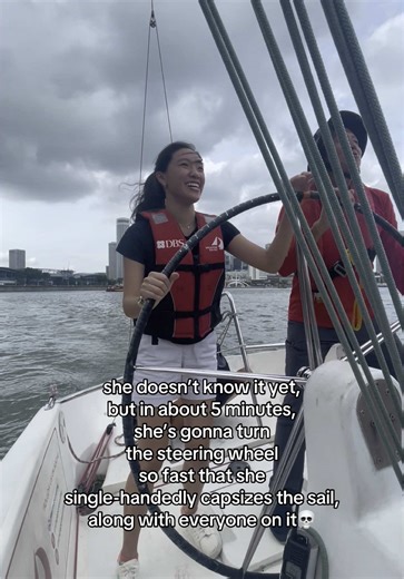 guys for entertainment purposes, this is A JOKE i did not in fact capsize everyone I just scared the life out of them 😁 #creatorsearchinsights #funny #sgtiktok