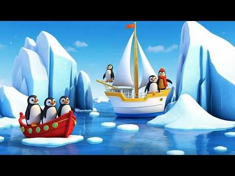 Penguin Sailing the Ice Ship | Funny and Fun Kids Nursery Rhyme Animation