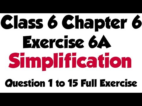 Class 6 Maths Chapter 6 Simplification | Exercise 6A Question 1 to 15 |Full Exercise| #RSAggarwal |
