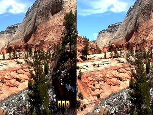 Drive through Zion National Park in Utah 3D
