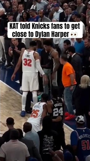 Knicks fans stood right next to Harper 😳 (via aliyahfunschelle/IG)