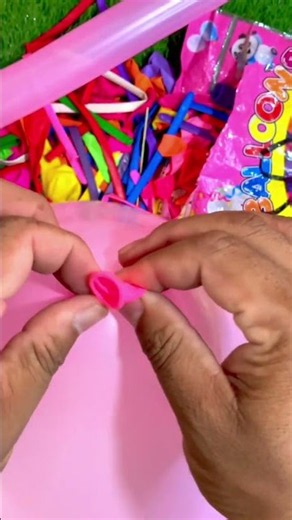 Big Long Balloon Burst With Hands 🎈💥 #balloon #shorts