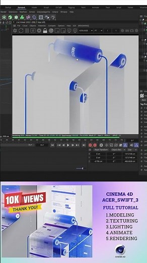 HOW TO CREATE ACER_SWIFT_3 FULL TUTORIAL #acer #FREE #Cinema4D #MotionGraphic