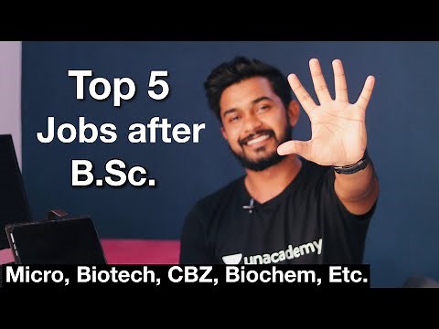 Top 5 jobs after B.Sc. | Bsc biology jobs | salary in lakhs | micro, biotech, Cbz, biochem, foodtech
