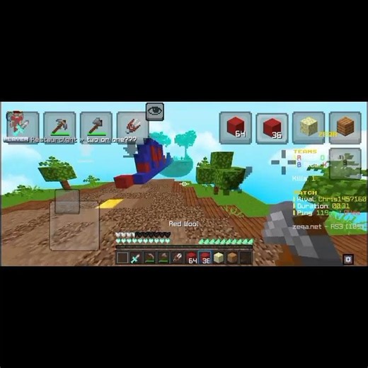 Bedwars again #minecraft #minecraftpe #mcpe #zeqa
