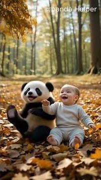 🐼 PANDA RESCUE BABY from The woman standing on train tracks PANDA 🐼 🍼#shorts #pandahelper