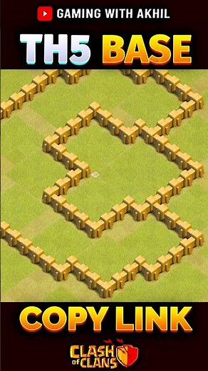 Unbeaten TH5 TROPHY + WAR Base Layout 🔥Clash of Clans