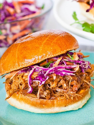 Easy Asian Pulled Pork Sandwiches