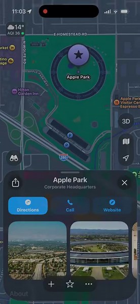fun fact: if you open Apple Maps and zoom into the Apple Park visitor center, you can actually see the miniature model of Apple Park!