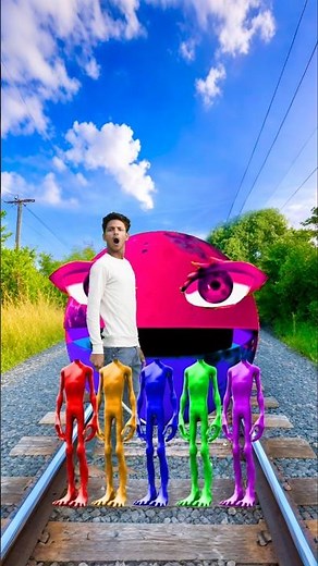 equal dame tu cosita 5 different colors alien dance vs angry pac-man & train driver tom