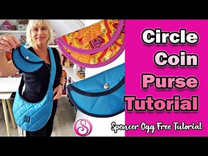 Circle Coin Purse Sewing Tutorial. Easy Round Coin Pouch tutorial. DIY beginner card wallet.