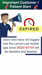 Important customer/ patient alert 🚨 for all Lancet Lab mobile app users. To prevent being deactivated kindly login to the mobile app For all your mobile app queries email lancetmobile@lancet.co.za or call 011 358 0800 #LancetLabCares #LancetLabGeeOm #LancetLabSiyakhathala #KeyToDiagnosticExcellence | LancetLaboratories