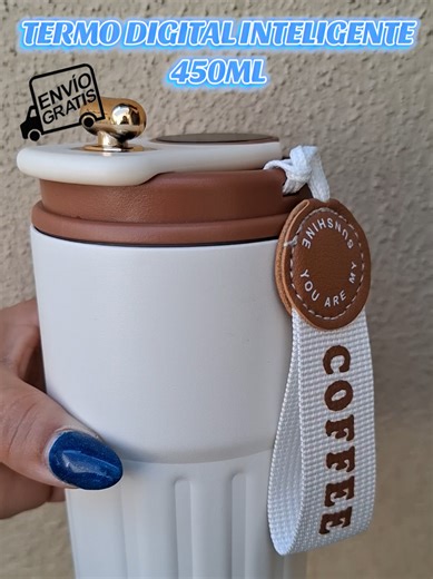 Termo Digital Inteligente de 450ml para Bebidas Calientes y Frías