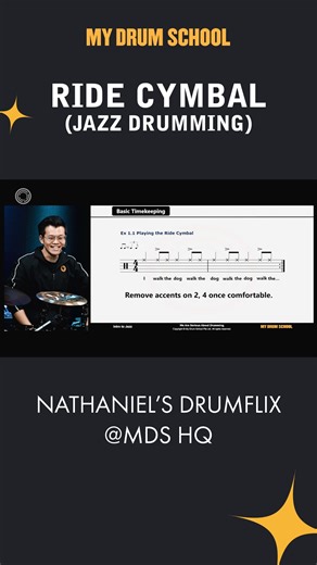 My Drum School on Instagram: "Ride cymbal therapy 🎶 . . . . #mydrumschool #drumtutorial #drumlesson #learndrum #drumflix"