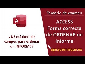 Ordenar informe en Access ✅ Trucos y test para oposiciones