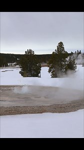 Tardy Geyser is a small geyser at Old Faithful in Yellowstone most visitors don't bother to remember. Even so it still fulfills its duty in the cold of winter. | See America's Best