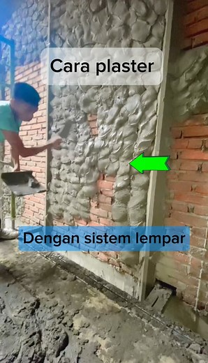 781K views · 2.2K reactions | Cara plaster dengan sistem lempar #viral #fyp #construction #seputarbangunan #kuliproyek | Rumah Presisi | Facebook