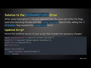 Fixing the ECONNREFUSED Error in NodeJS for Chrome Remote Interface on Linux