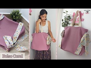 Cómo hacer un bolso grande para playa 🏖️| Patrón gratis en la descripción del vídeo 👇🏻 #coser #diy