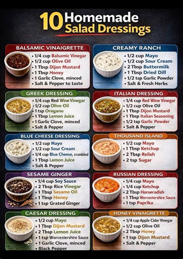 10 Homemade Salad Dressings Every Home Cook Should Know