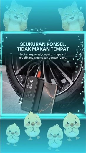 ROBOT Pompa Ban Mini portabel Kendaraan Mobil/Truk/Motor/Bola Mini 4000mAh LED Display Deteksi Akura