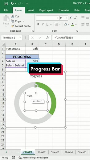 Excel Tips: Creating Progress Bar with Percentage in Google Sheets