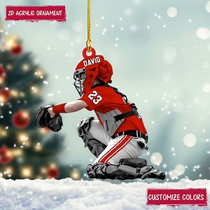 Custom Baseball Christmas Ornament, Personalized Baseball Player Tree Decor, Baseball Lover Gift, Sports Fan Holiday Xmas Ornament - Etsy Canada