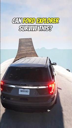 Can Ford Explorer survive this mountain fall? part.1 - BeamNG.drive