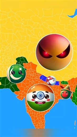 Part 2 - Pakistan & India Friendship Vs GarbageMonster#countryballs #countries#shortsvideo