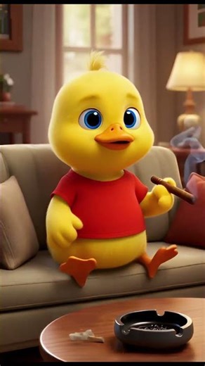 Cartoon Duck Chilling with Sofa Grooves | Little Duck World