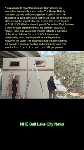 In response to recent tragedies in Utah County, an interactive live nativity scene called "The Heale