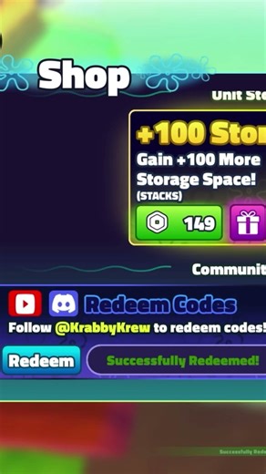 (EXPIRED) CODE (SpongeBob TD) #codes #spongebobtowerdefensecodes #krabbykrew