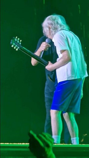 Angus Young singing Dirty Deeds Done Dirt Cheap #acdc #angusyoung #poweruptour