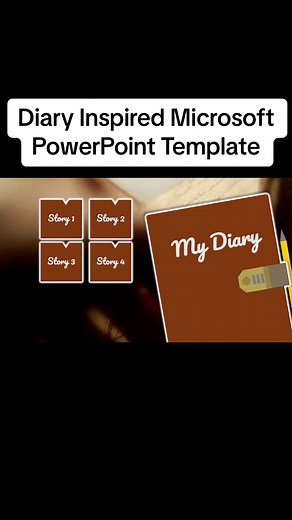 Diary Inspired Microsoft PowerPoint Template #diary #journal #storyofmylife #education #learning #teaching #school #powerpoint #powerpointpresentation