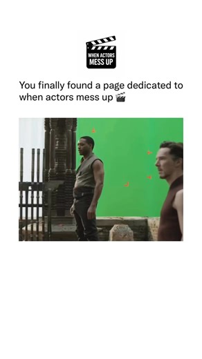 actors messing up on Instagram: "Behind the scenes of Doctor Strange, Benedict Cumberbatch repeatedly fumbles a simple green-screen stick meant to stand in for magical relics. Every toss goes off-mark—he drops it, misses the grab, or sends it rolling across the set. Each failure cracks up the crew, turning a basic prop exchange into a full blooper reel. Cumberbatch jokes through every miscatch, trying different grips and timing while stunt coordinators patiently reset the shot. Even other actors