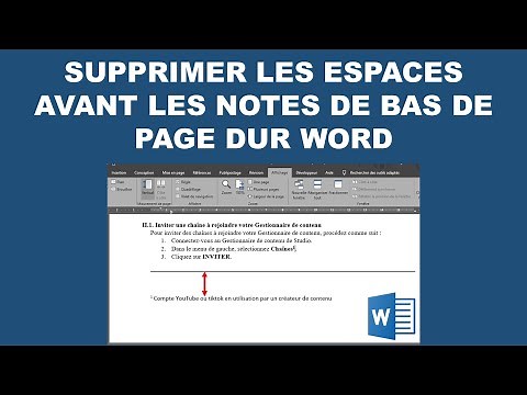 Supprimer de l'espace avant les notes de pages sur Word #FormationWord #Notesdebasdepage