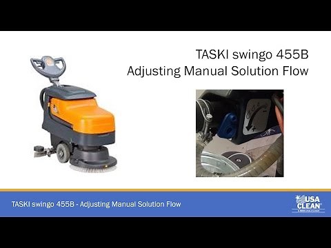 TASKI swingo 455B Adjusting Manual Solution Valve