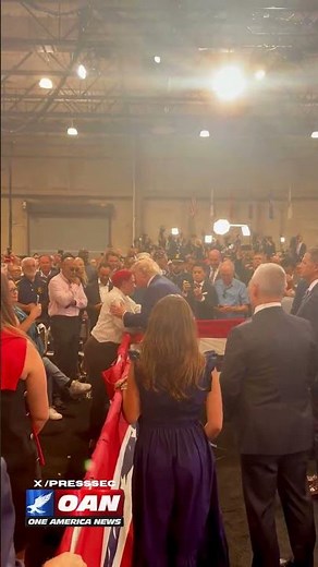 President Trump embrace parents whose 12-year-old son Jacob was tragically killed by a stray bullet