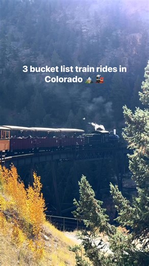 We love a scenic train ride and we're so lucky to have so many epic ones here in Colorado. Honestly, this list barely scratches the surface of scenic train rides in Colorado and we can't wait to discover even more this winter! 1️⃣ Georgetown Loop Railroad: Georgetown, CO Take a step back in time on this historic narrow-gauge train winding through the Rockies and old mining towns. This scenic ride is about an hour and operates year round 🏔️✨ 2️⃣ Canyon Spirit: Denver, Colorado to Salt Lake City,