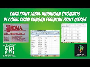 Cara Print Label Undangan Otomatis di Corel Draw (Dengan Perintah Print Merge)
