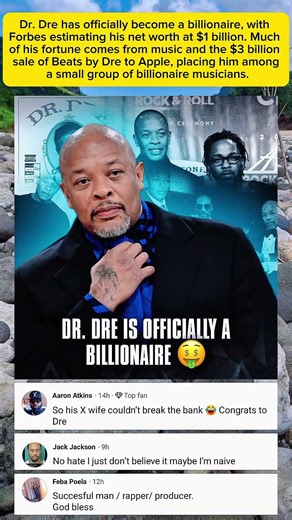 Dr. Dre officially a billionaire 💰 Beats by Dre really changed the game 👀🔥👇