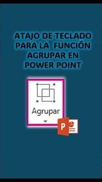 Atajo de teclado para función Agrupar en PowerPoint | Tutorial rápido